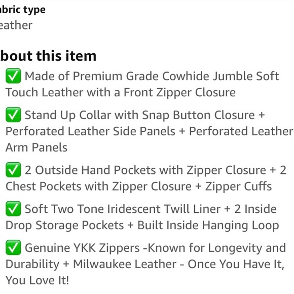 Mailwaukee Leather Men's Motorcycle Leather Jacket XL - Picture 6 of 9